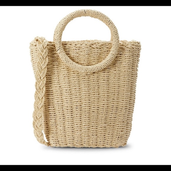 NWT LULLA COLLECTION BY BINDYA STRAW CROSSBODY BAG 8 1/2” x 7” - Picture 3 of 7